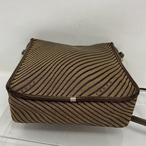 Mark Cross Canvas Logo’d Flap Turnlock Crossbody Bag - Picture 8 of 16